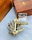 10 Nautical Polished Brass Sextant Marine Collectible Ship Astrolabe With Box