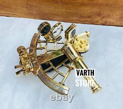 10 Polished Brass Sextant Marine Nautical Collectible Ship Astrolabe Gift