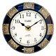 12 Inch Antique Brass Fitted Black Polished Decorative Wall Clock (gold, 8 Inch)