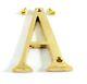 150mm (6inch) Brass Home 26 Brass Polish Gold Alphabet Letters Atoz With Screws