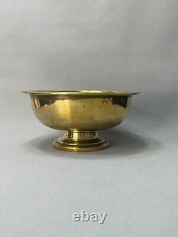 1880s Antique Imperial Russian Alechnikov&Zimin Brass Samovar Drip Bowl Polished