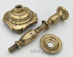 18th Century Polish / Eastern European Brass Shabbat Candlesticks