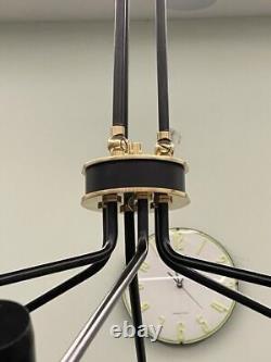 1950's Mid Century Antique Brass Black Sputnik Italian Ceiling Fixture