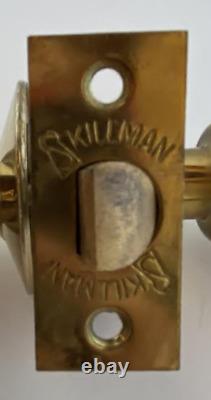 1960s Polished Brass Skillman Privacy Set