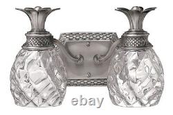 2 Light Bathroom Light Fixture in Traditional-Glam Style 13 Inches Wide by 8.5
