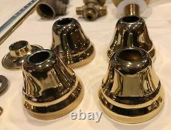 2 SETS Artistic Brass Co 8'' Widespread Bath Sink Faucets Polish Brass
