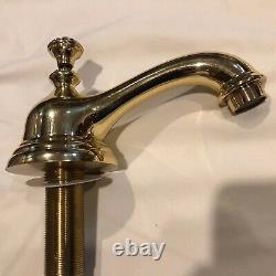 2 SETS Artistic Brass Co 8'' Widespread Bath Sink Faucets Polish Brass