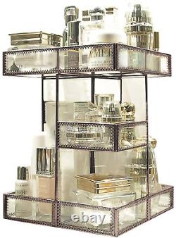 360 Degree Rotation Perfume Tray/ Glass Organizador De Perfumes /Antique Counter