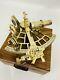 9 Nautical Polished Brass Sextant Marine Collectible Ship Astrolabe With Box