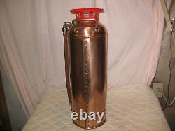 ANTIQUE Vintage Polished NEW YORK SUCCESS Copper & Brass Fire Extinguisher LQQK