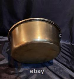 Antique 13 ¾ Polished Brass Wash Basin / Kettle Pot / Jam Pot FREE SHIPPING