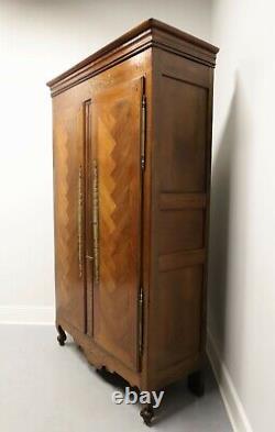 Antique 18th Century Inlaid Walnut French Country Louis XV Armoire