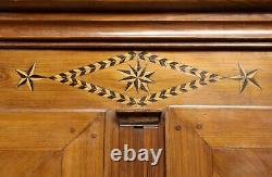 Antique 18th Century Inlaid Walnut French Country Louis XV Armoire
