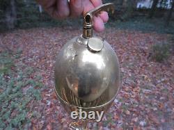 Antique 1901 Hanging Brass Oil Kerosene Gas Lamp PART Highly Polished
