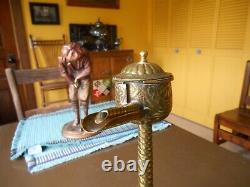 Antique Brass Dutch Whale Oil Lamp