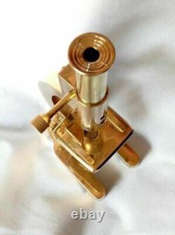 Antique Brass Heavy Microscope 7 Inches Students Brass Microscope Gift Items