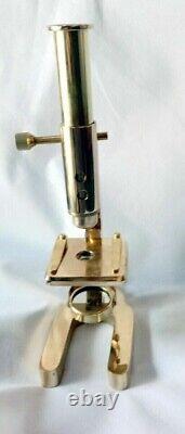 Antique Brass Heavy Microscope 7 Inches Students Brass Microscope Gift Items