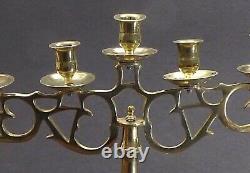 Antique Brass MENORAH Poland Judaica