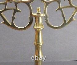 Antique Brass MENORAH Poland Judaica