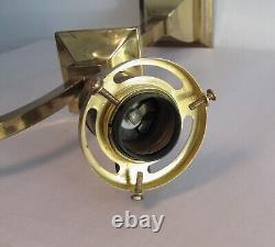 Antique Brass Mission Gas / Electric Ceiling Light Fixture Works