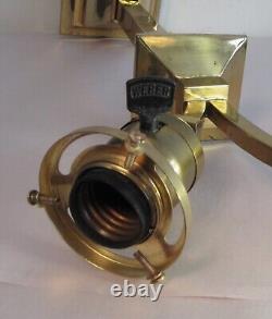 Antique Brass Mission Gas / Electric Ceiling Light Fixture Works