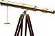 Antique Brass Polished Tripod Telescope Single Barrel Maritime Reflex Scope