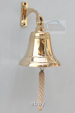 Antique Brass Ship Bell Polished Nautical, Heavy Duty Brass Bell, Maritime Gift