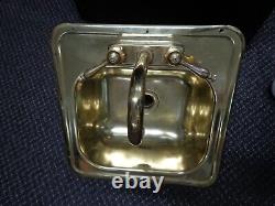Antique Brass Sink sqaure/rectangle with complete faucet hardware JAMECO