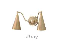 Antique Brass Sputnik Stilnovo light Double Head Articulated Wall Sconce Lamp