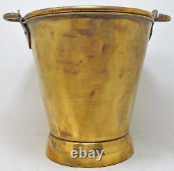 Antique Brass Water Storage Bucket Original Old Hand Crafted Polished