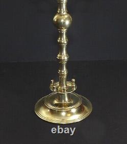 Antique Brass candelabra MENORAH with rotating branches Judaica Poland