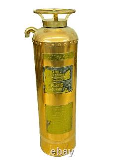 Antique Childs Fire Extinguisher Copper Brass Polished 1930's