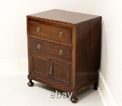 Antique Circa 1900 Mahogany Bedside / Chairside Chest with Cabinet & Bun Feet