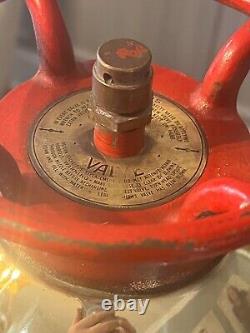 Antique Empty ELKHART Copper Brass Fire Extinguisher Polished to Perfection