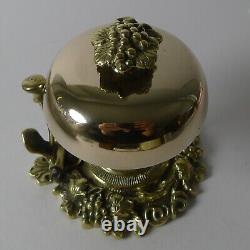 Antique English Polished Brass Counter / Desk Bell c. 1890
