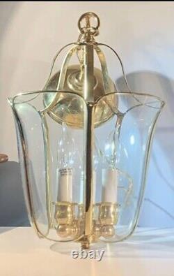 Antique Framburg 3-Light Polished Brass Yorkshire Foyer Chandelier Approx 20