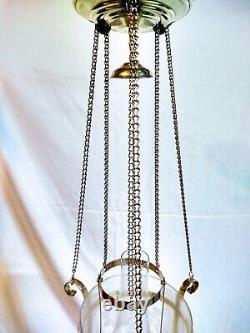 Antique Hanging Oil Lamp Hall Library