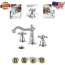 Antique-Inspired Widespread Bathroom Faucet Easy Installation & Maintenance