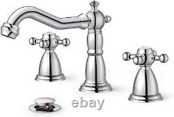 Antique-Inspired Widespread Bathroom Faucet Easy Installation & Maintenance