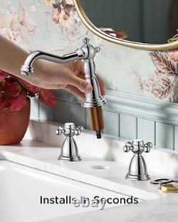 Antique-Inspired Widespread Bathroom Faucet Easy Installation & Maintenance