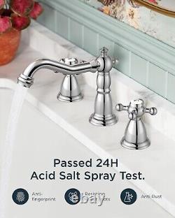 Antique-Inspired Widespread Bathroom Faucet Easy Installation & Maintenance