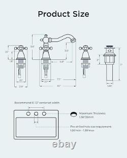 Antique-Inspired Widespread Bathroom Faucet Easy Installation & Maintenance