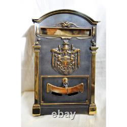 Antique Italian Brass & polished Mailbox 39 cm