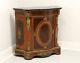 Antique Italian Neoclassical Marquetry Marble Top Console Cabinet With Ormolu