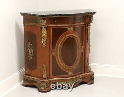 Antique Italian NeoClassical Marquetry Marble Top Console Cabinet with Ormolu