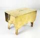 Antique Polished Brass Bronze Drop Leaf Table Form Americana Piggy Bank Safe