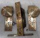 Antique Polished Brass Door Set, Lock, Knobs, Plates, By Corbin C1895