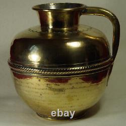 Antique Polished French Brass Milk Jug From Normandy Circa 1850 Rare Superb