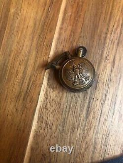 Antique Possible Polish Eagle Brass Button Trench Lighter RARE