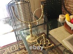 Antique Rotating 7arm, 18Heavy Brass Candelabra circa late 1800s, early 1900s